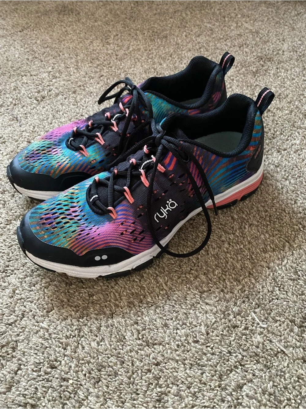 Ryka Kids Multicolor Mesh Athletic Sneakers - Black Accents